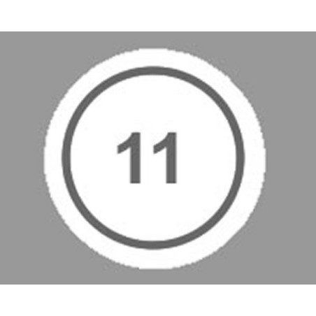 100 Cartoncini numerati N°11 Cal. 24