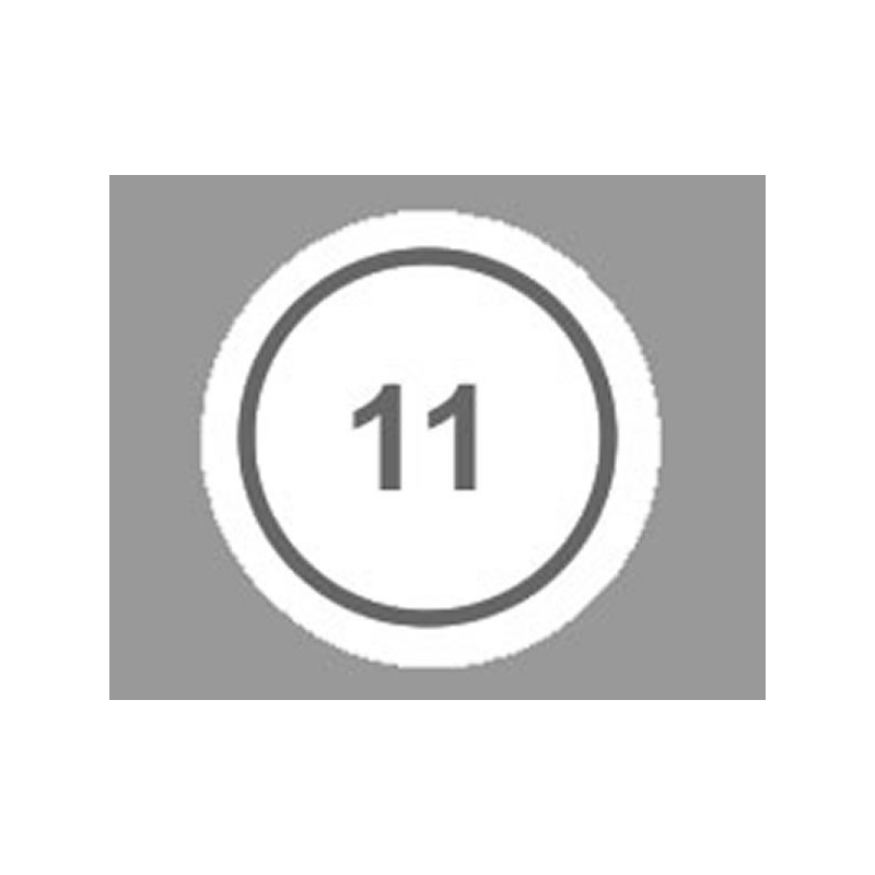 100 Cartoncini numerati N°11 Cal. 16